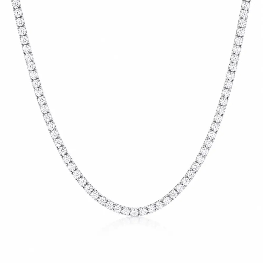 Monroe Tennis Necklace - Silver - Necklaces