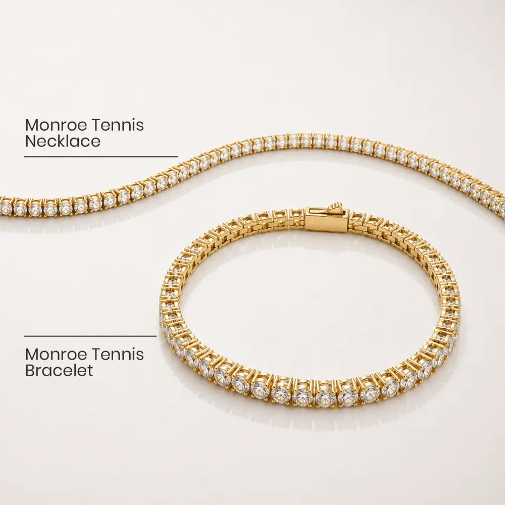 Monroe Tennis Set - Gold / Small - Stacks