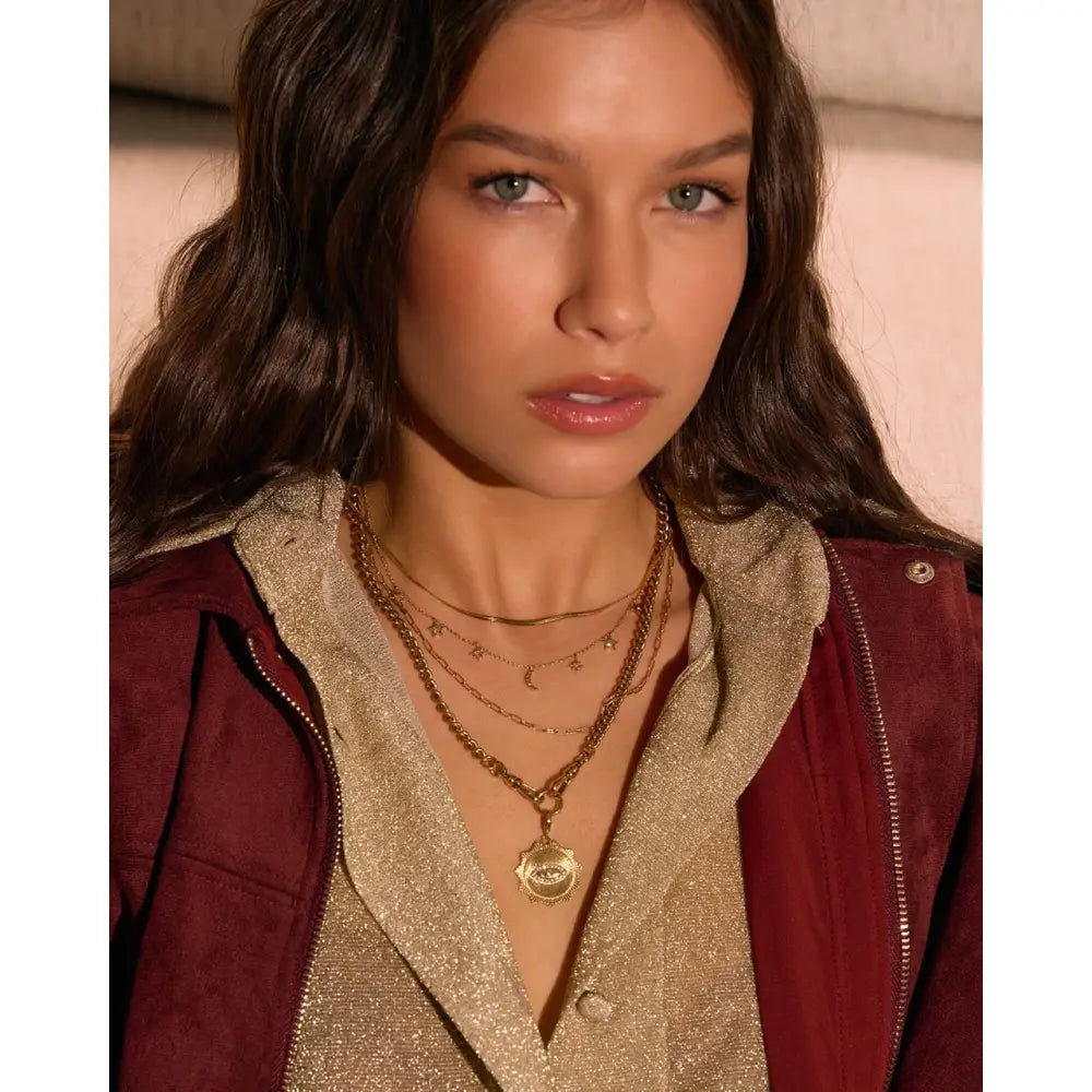 Moondust Gold Charm Necklace - Necklaces