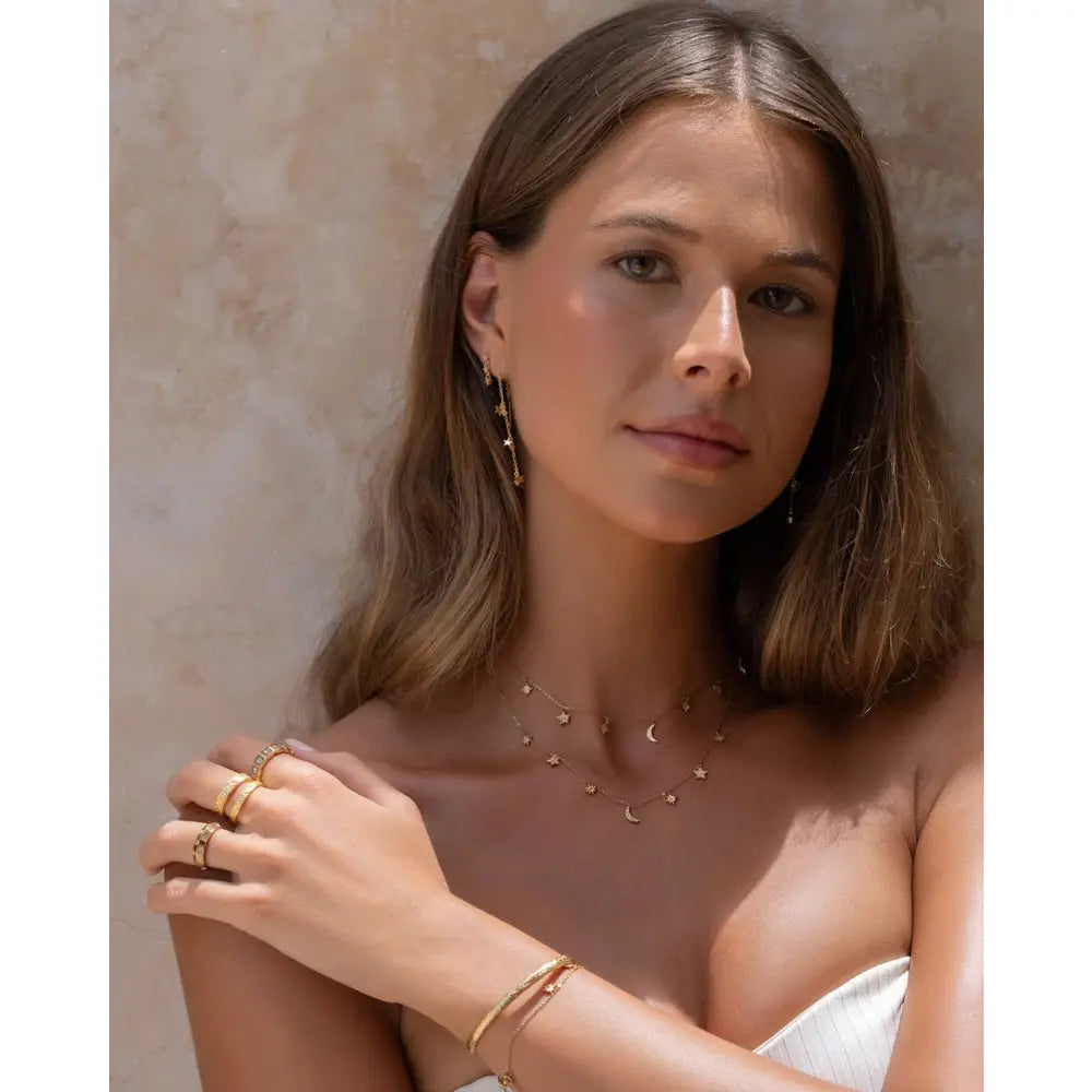 Moondust Gold Charm Necklace - Necklaces
