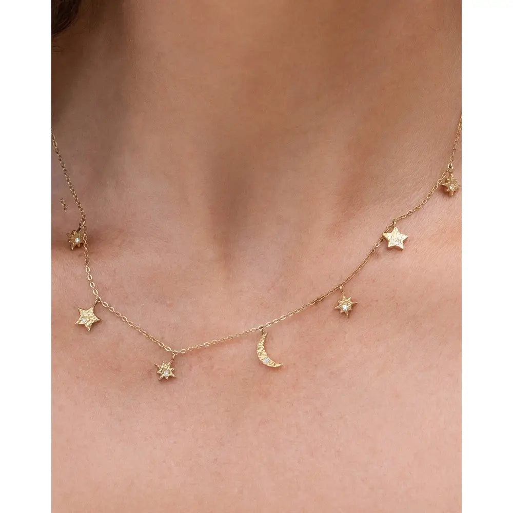 Moondust Gold Charm Necklace - Necklaces