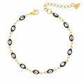 Nazar Evil Eye Bracelet - Gold / Black - Bracelets