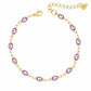 Nazar Evil Eye Bracelet - Gold / Purple - Bracelets