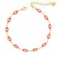 Nazar Evil Eye Bracelet - Gold / Red - Bracelets