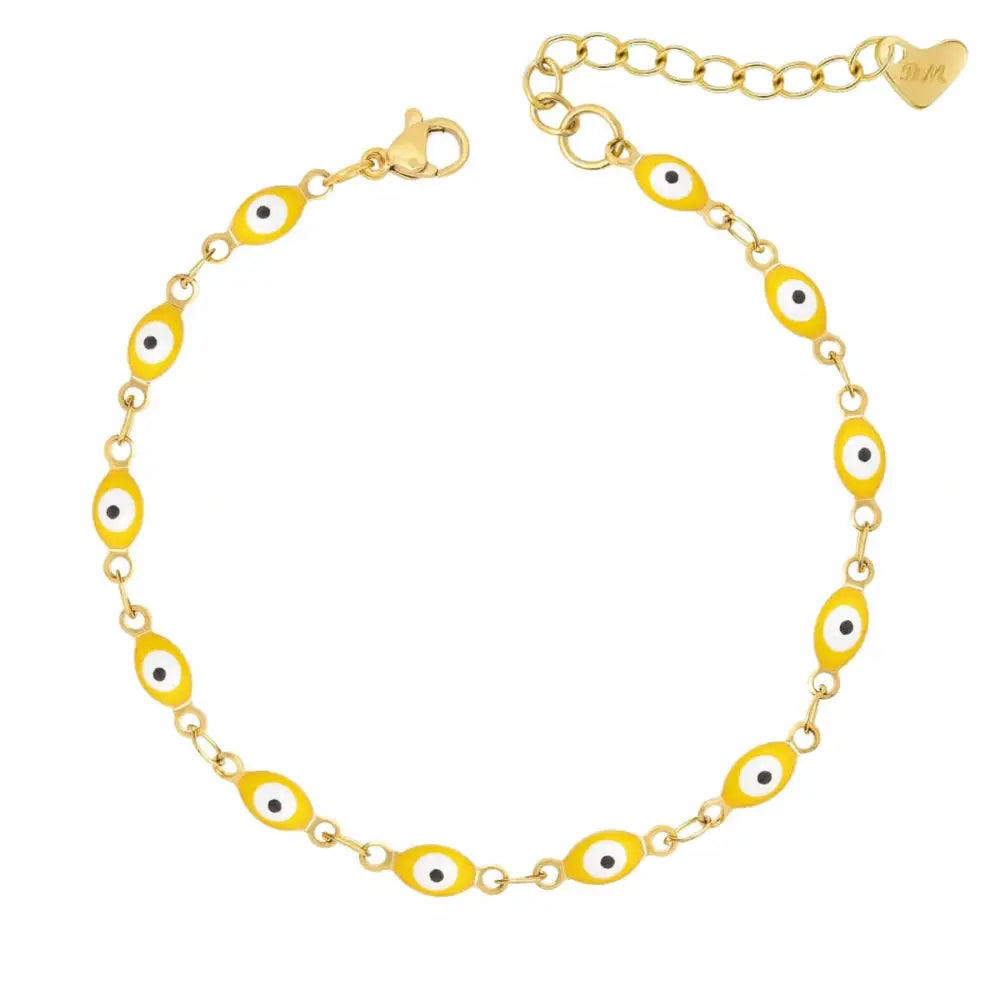 Nazar Evil Eye Bracelet - Gold / Yellow - Bracelets