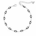 Nazar Evil Eye Bracelet - Silver / Black - Bracelets
