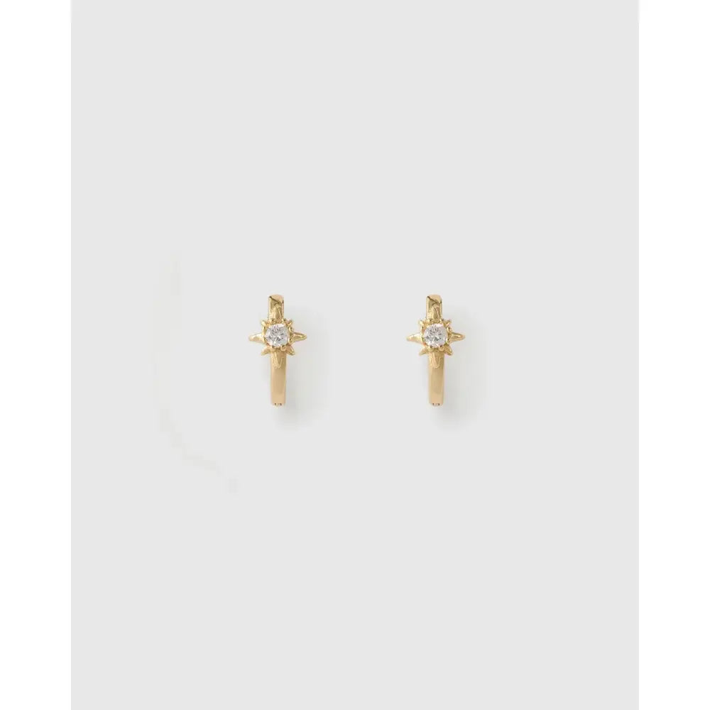 Nova Huggie Earrings - Gold / Starlight - Earrings