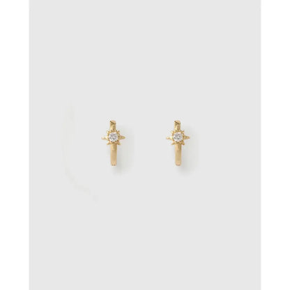 Nova Huggie Earrings - Gold / Starlight - Earrings