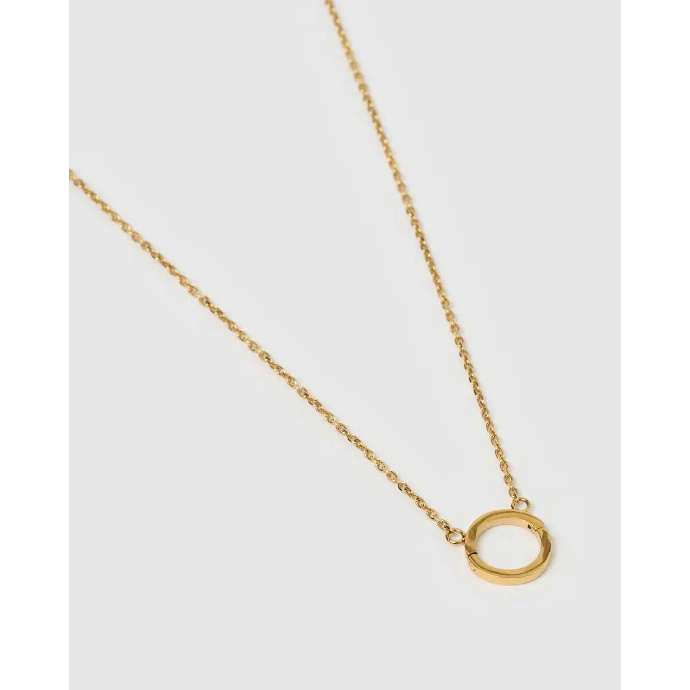 O Charm Gold Necklace - Necklaces
