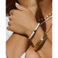 Onyx White & Gold Two-Tone Bracelet - Gold - Bracelets