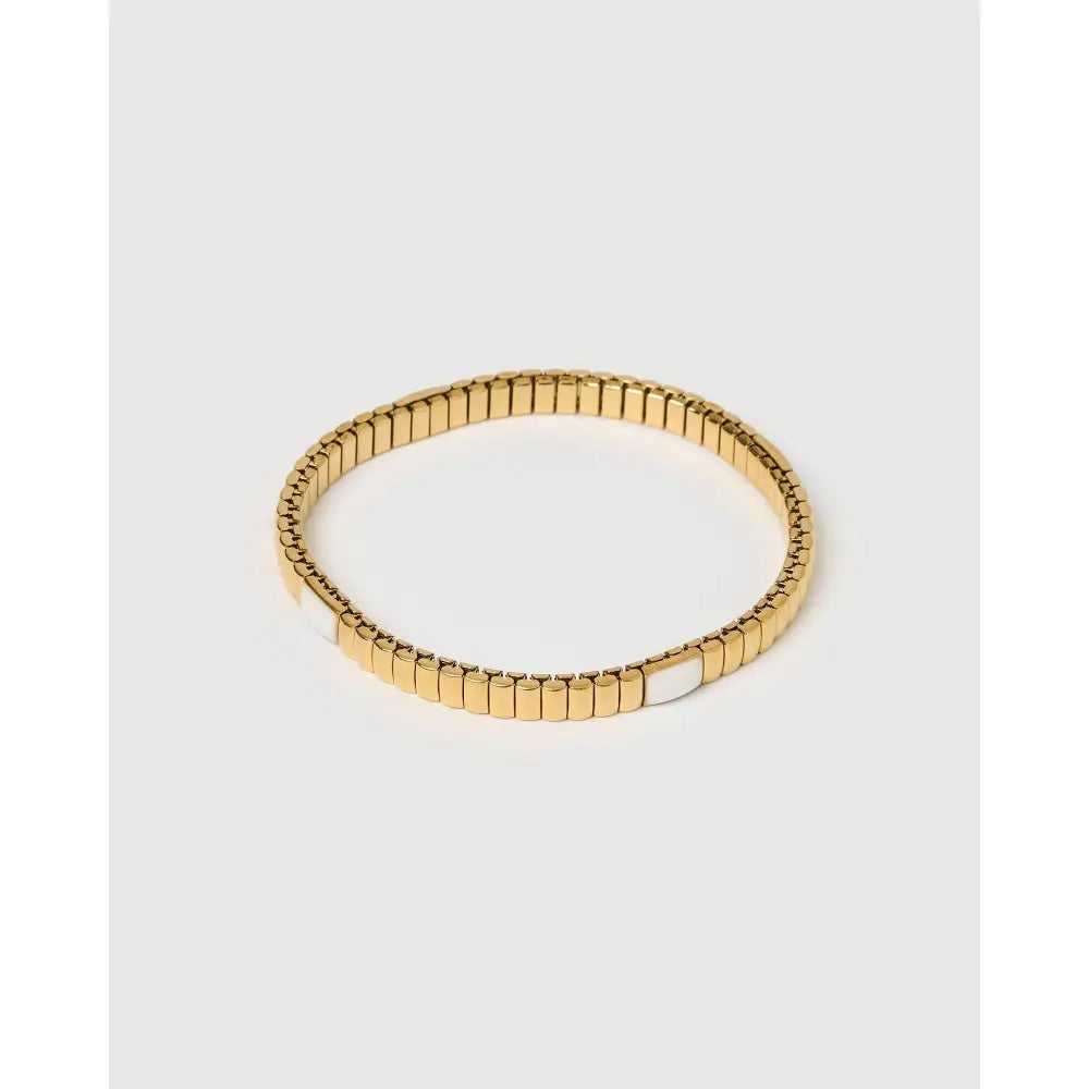 Onyx White & Gold Two-Tone Bracelet - Gold - Bracelets