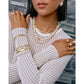 Onyx White & Gold Two-Tone Bracelet - Gold - Bracelets