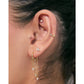 Opal Chain Gold Huggie Earrings - Earrings