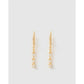 Opal Chain Gold Huggie Earrings - Earrings