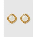 Ophelia Mother Of Pearl Gold Earrings - Earrings