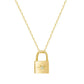 Padlock Birthstone Necklace - Gold / August - Necklaces