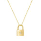Padlock Birthstone Necklace - Gold / June - Necklaces