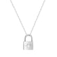 Padlock Birthstone Necklace - Silver / April - Necklaces