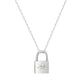 Padlock Birthstone Necklace - Silver / August - Necklaces