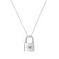 Padlock Birthstone Necklace - Silver / December - Necklaces