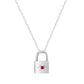 Padlock Birthstone Necklace - Silver / January - Necklaces