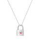 Padlock Birthstone Necklace - Silver / July - Necklaces