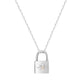 Padlock Birthstone Necklace - Silver / June - Necklaces