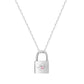 Padlock Birthstone Necklace - Silver / October - Necklaces