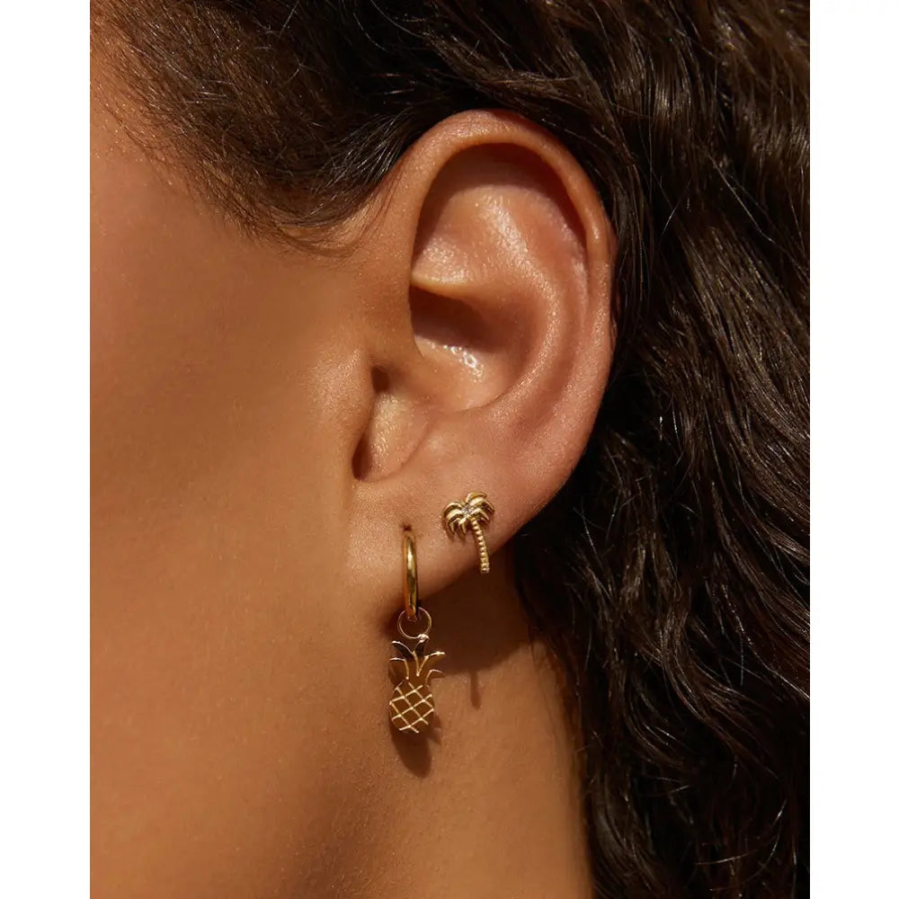 Palm Springs Gold Stud Earrings - Earrings