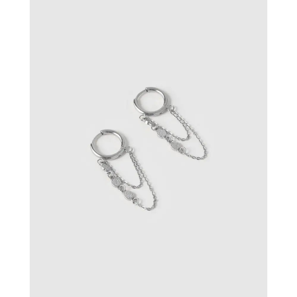 Paloma Huggie Earrings - Silver - Earrings