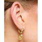 Papaya Enamel Huggie Earrings - Earrings