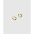 Papaya Enamel Huggie Earrings - Earrings