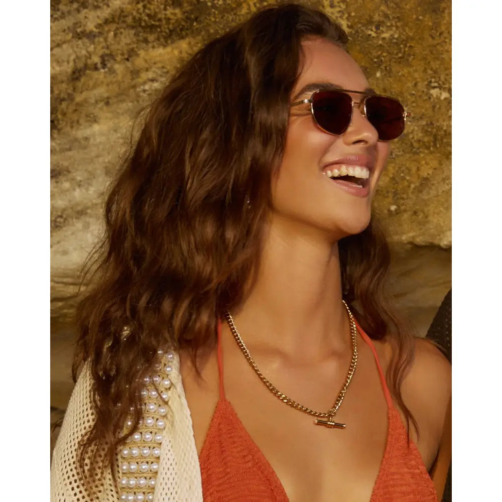 Pascale Mother Of Pearl Gold Necklace - Necklaces