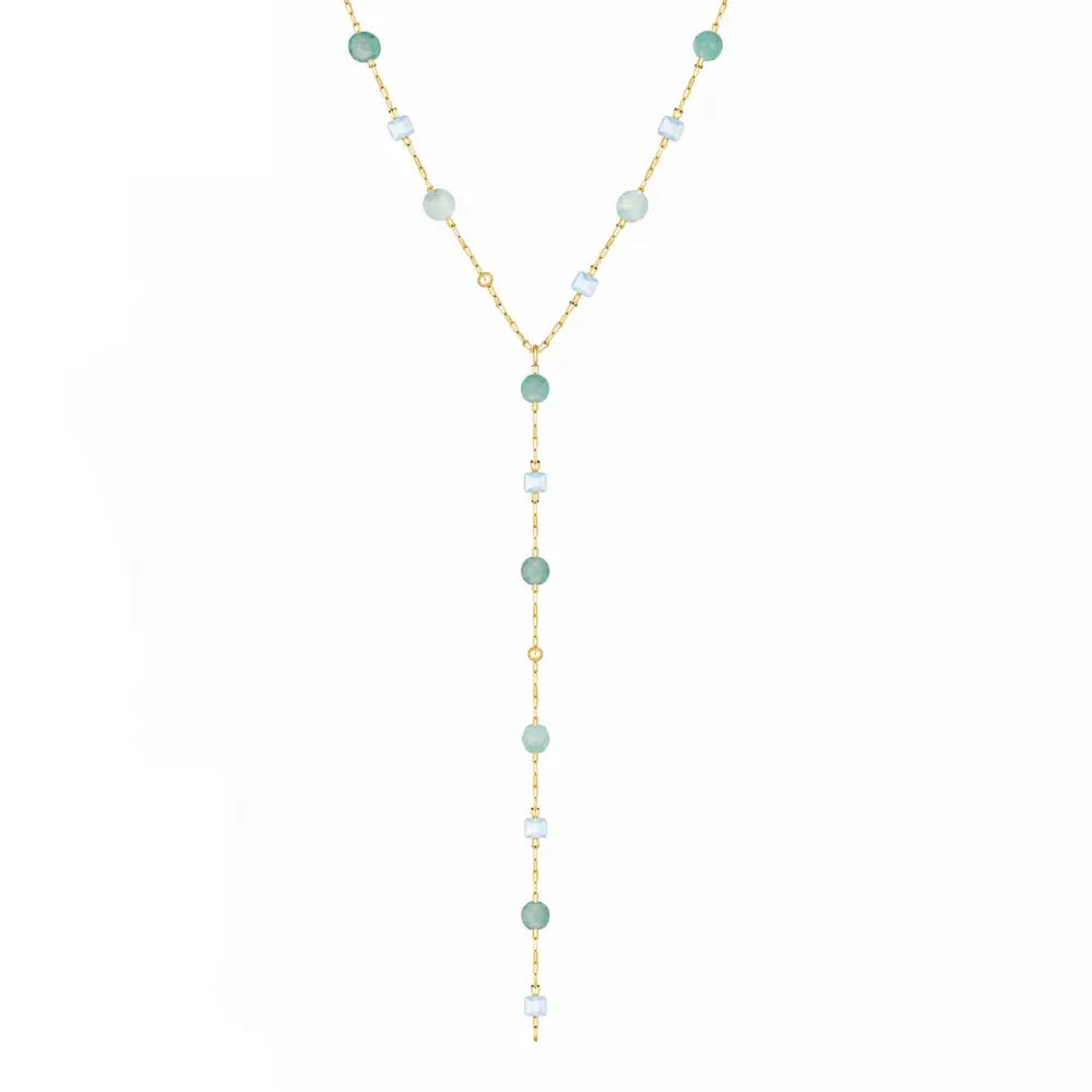 Pastel Lariat Necklace - Gold - Necklaces