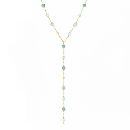 Pastel Lariat Necklace - Gold - Necklaces