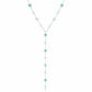 Pastel Lariat Necklace - Silver - Necklaces