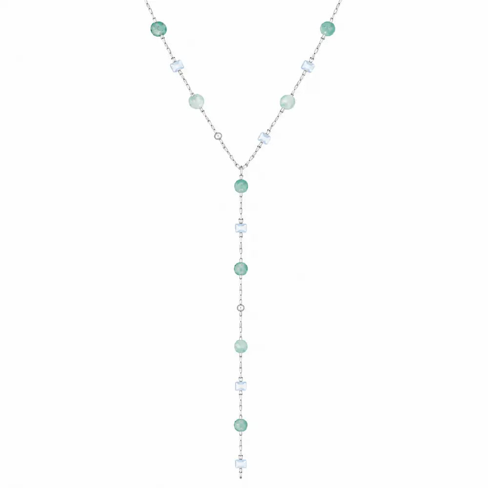 Pastel Lariat Necklace - Silver - Necklaces