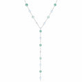 Pastel Lariat Necklace - Silver - Necklaces