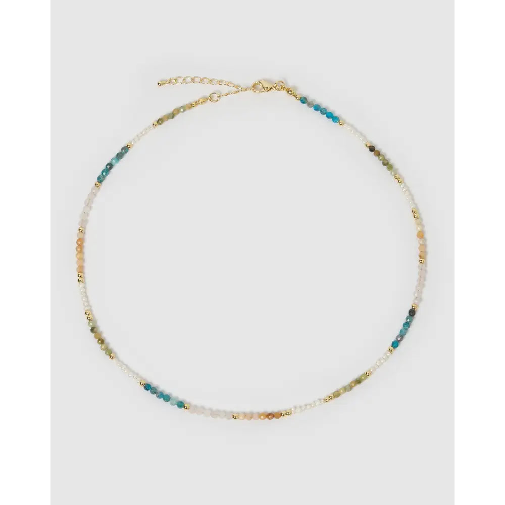 Piper Gemstone Gold Necklace - Necklaces