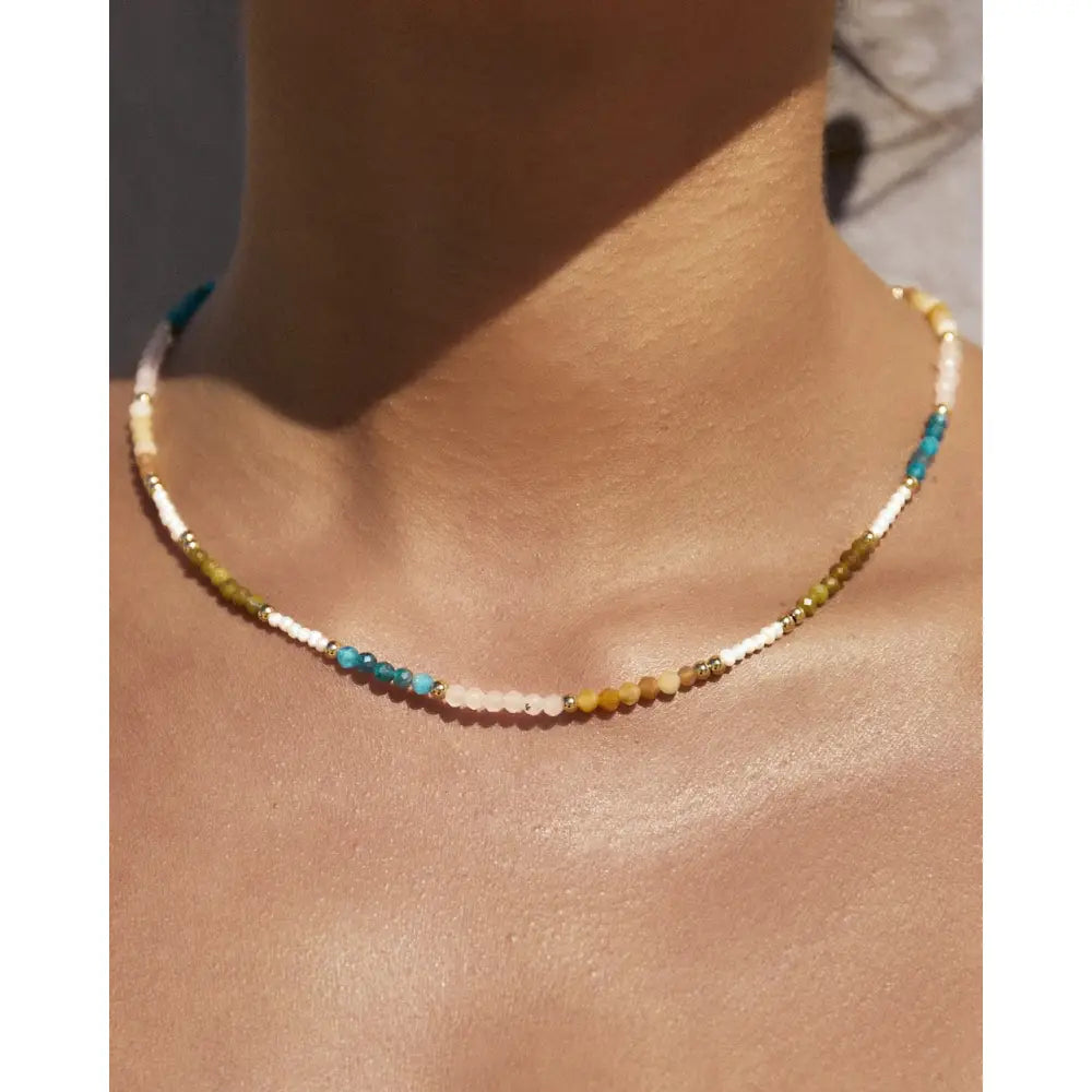 Piper Gemstone Gold Necklace - Necklaces