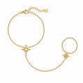 Poppy Hand Chain Bracelet - Gold - Bracelets