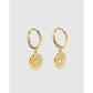 Protective Eye Gold Huggie Earrings - Earrings