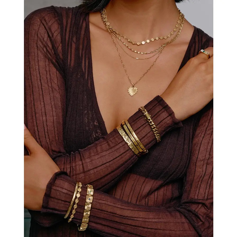 Queen Of Hearts Gold Necklace - Necklaces