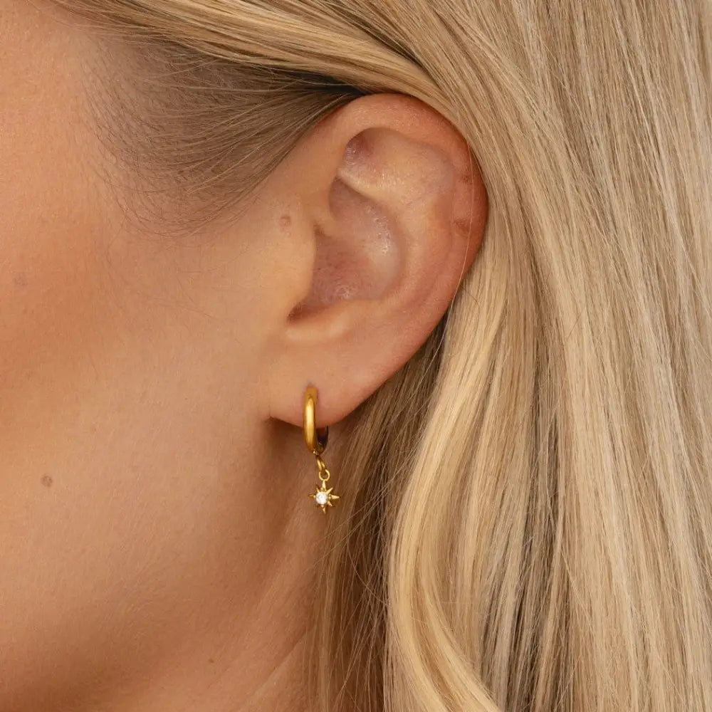 Radiance Star Hoop Earrings - Earrings