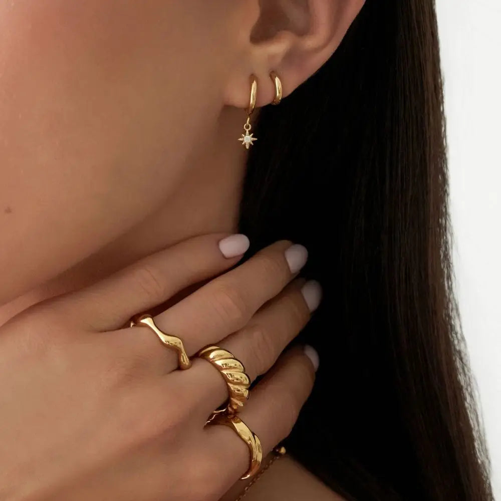 Radiance Star Hoop Earrings - Earrings