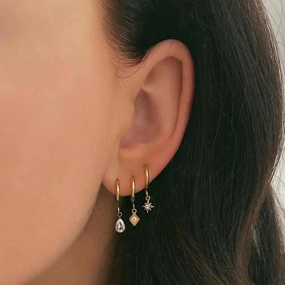 Radiance Star Hoop Earrings - Earrings