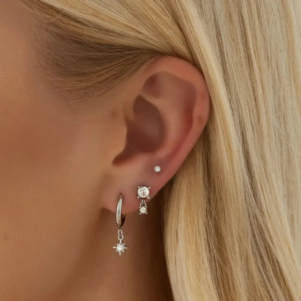 Radiance Star Hoop Earrings - Earrings