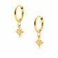 Radiance Star Hoop Earrings - Gold - Earrings
