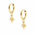 Radiance Star Hoop Earrings - Gold - Earrings