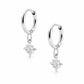 Radiance Star Hoop Earrings - Silver - Earrings